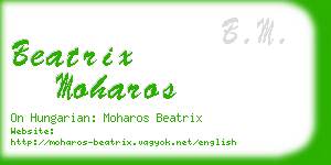 beatrix moharos business card